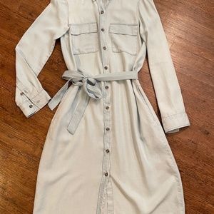 Zara Long Sleeve Denim Style Dress